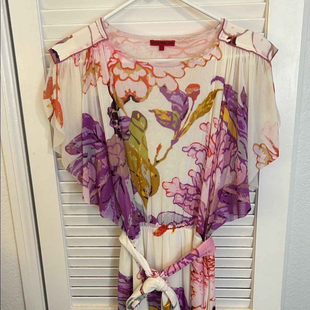 Vivienne Tam Multicolor Floral Dress
